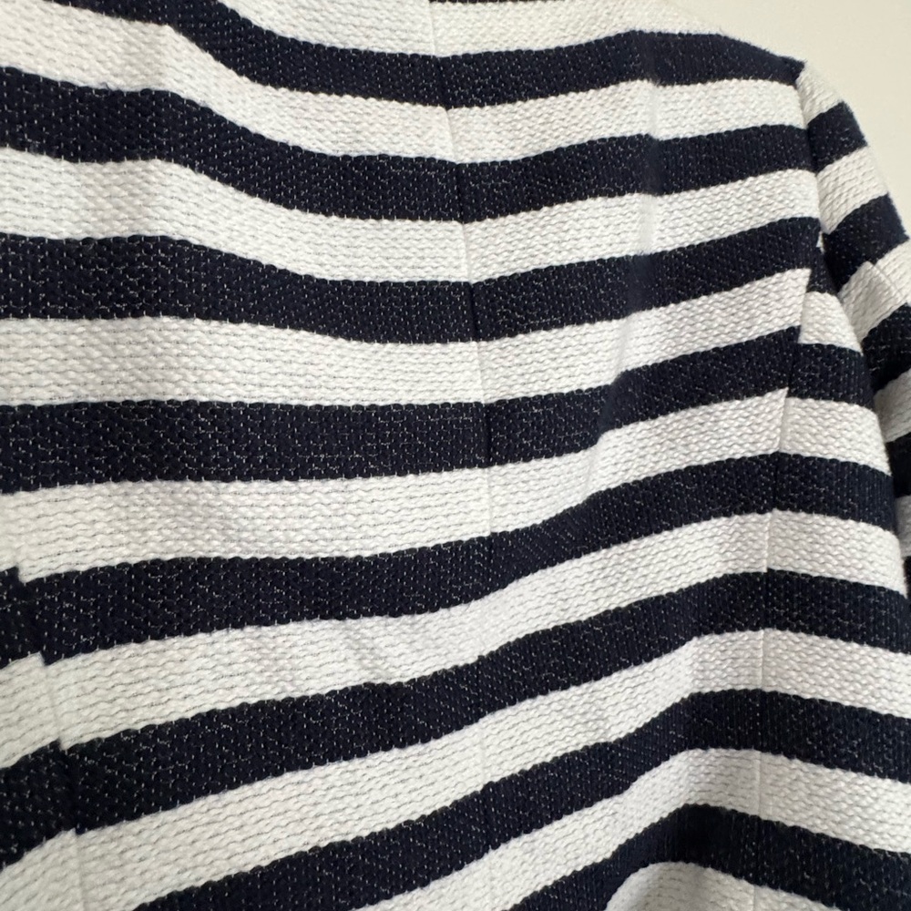 Tahari Striped Navy and White Women's Jacket - Picture 5 of 6